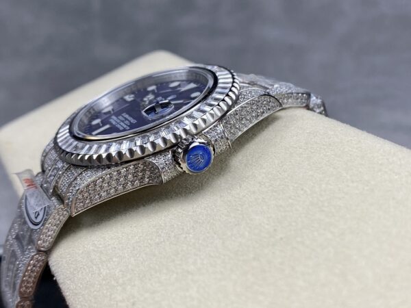 Photo 8 - Diamond Replica Rolex Rolex Submariner Iced Out Ref.116619LB 41mm Blue Dial