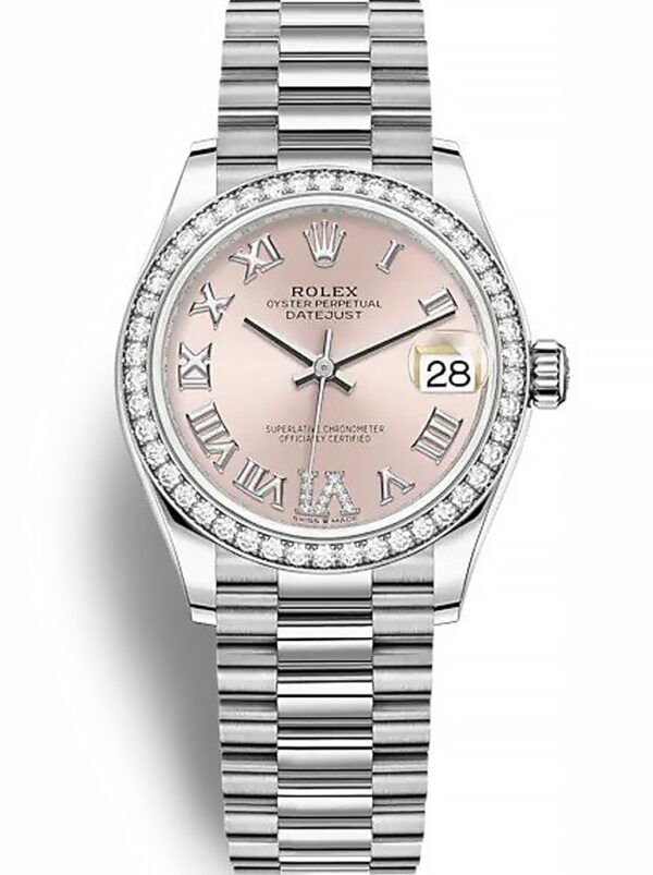 Photo 2 - Women Replica Rolex Rolex Datejust Ref.278384RBR 31mm Pink Dial set with diamonds