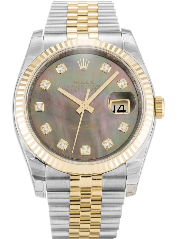 Photo 2 - Men Replica Rolex Rolex Datejust Ref.116233 36mm Black Mother of Pearl Dial