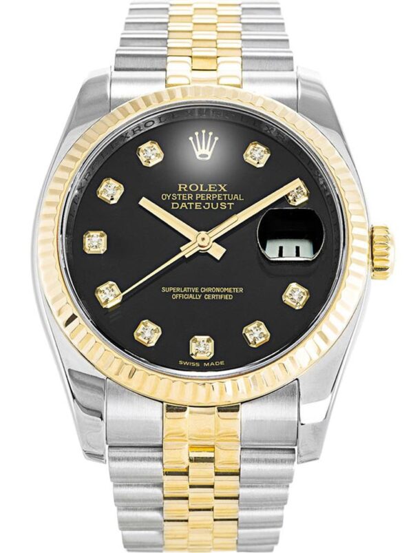 Photo 2 - Men Replica Rolex Rolex Datejust Ref.116233 36mm Black Dial