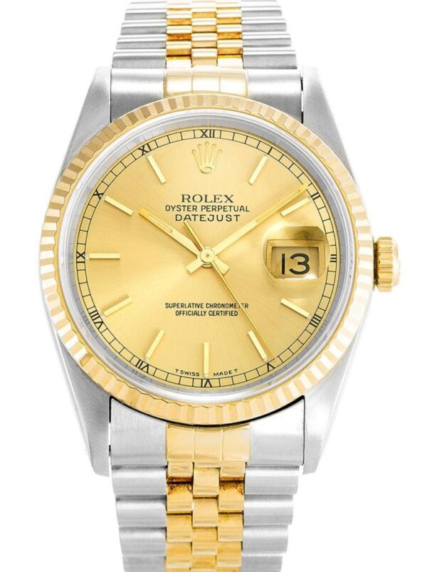 Photo 2 - Gold Replica Rolex Rolex Datejust Ref.16233 36mm Gold Dial