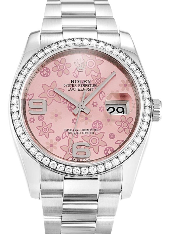 Photo 2 - Men Replica Rolex Rolex Datejust Ref.116244 36mm Pink Floral Dial