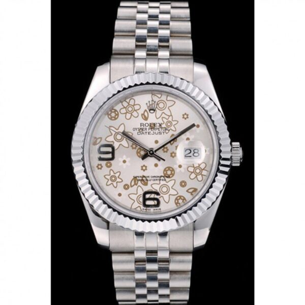 Photo 3 - Datejust Rolex Datejust Ref.41983 41mm Silver Floral Dial