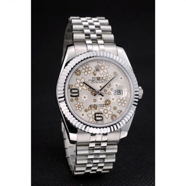 Photo 4 - Men Replica Rolex Rolex Datejust Ref.41983 41mm Silver Floral Dial