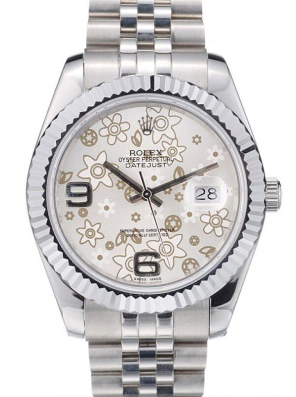 Photo 2 - Datejust Rolex Datejust Ref.41983 41mm Silver Floral Dial