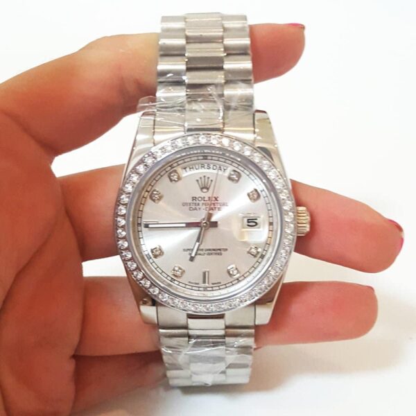 Photo 4 - Day-Date Rolex Day-Date Ref.118346 36mm Silver Dial