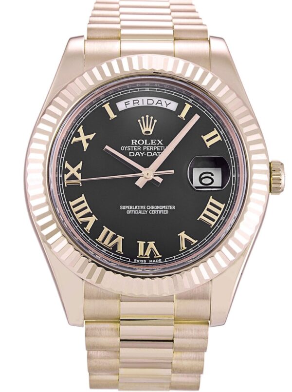 Photo 2 - Men Replica Rolex Rolex Day-Date II Ref.218235 41mm Black Dial