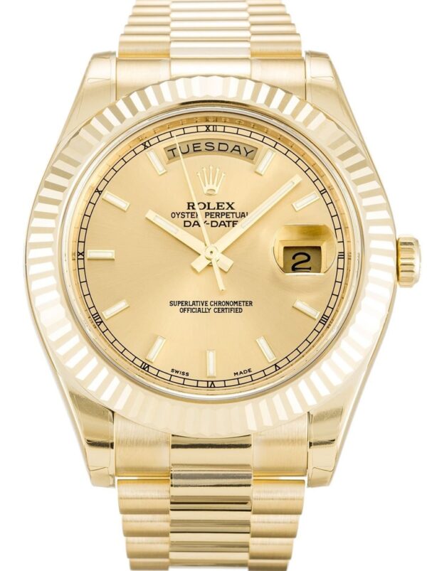 Photo 2 - Day-Date Rolex Day-Date II Ref.218238 41mm Champagne Dial