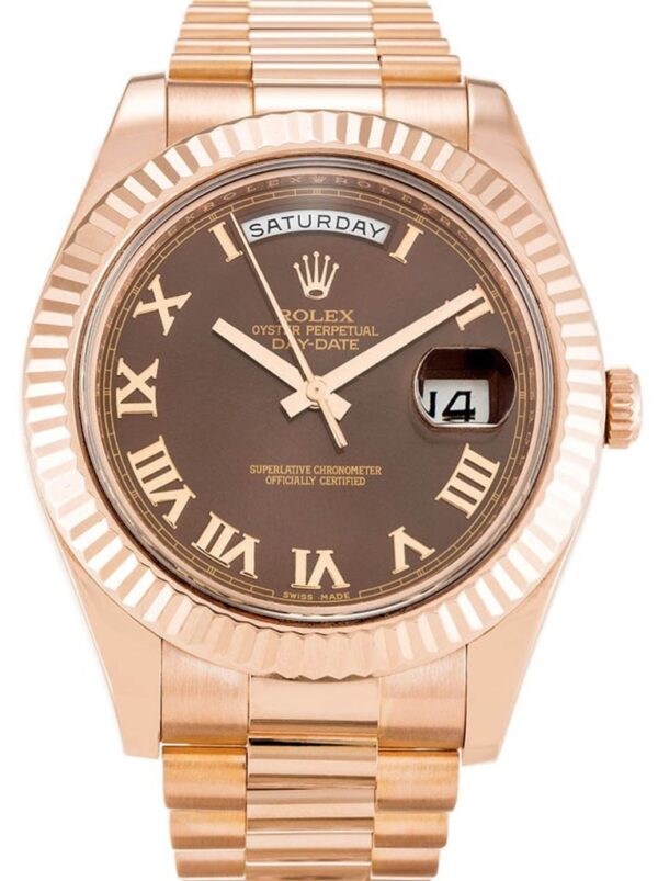 Photo 2 - Men Replica Rolex Rolex Day-Date II Ref.218235 41mm Chocolate Dial