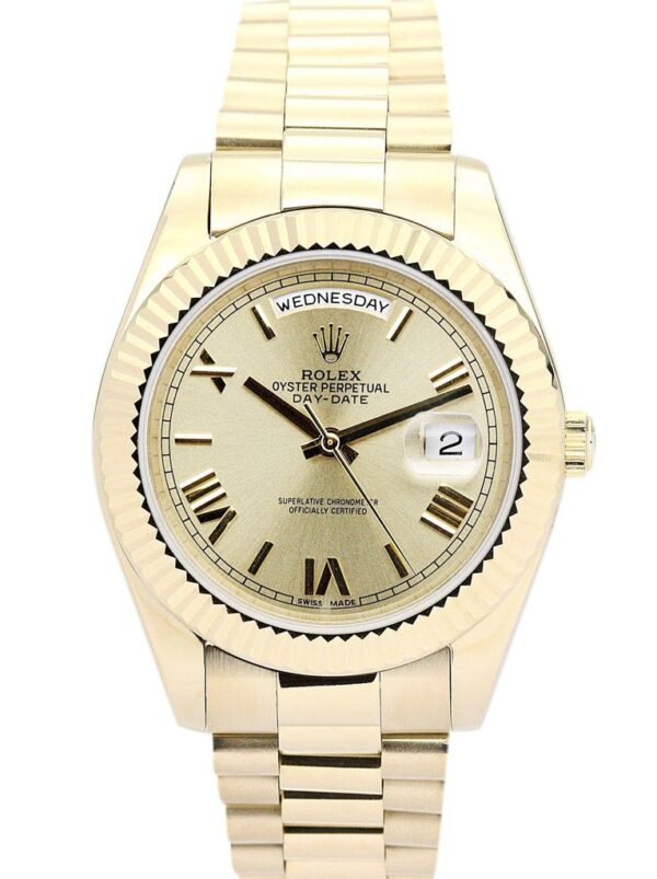 Photo 2 - Gold Replica Rolex Rolex Day-Date II Ref.218238 41mm Gold Dial