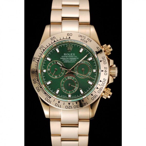 Photo 3 - Men Replica Rolex Rolex Daytona Ref.1454244 39mm Green Dial