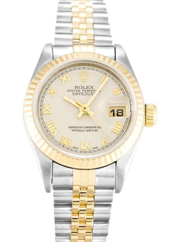 Photo 2 - Women Replica Rolex Rolex Lady-Datejust Ref.69173 26mm Ivory Pyramid Dial