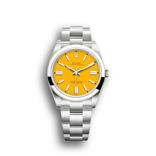 Photo 2 - Men Replica Rolex Rolex Oyster Perpetual Lady 41mm Dial Yellow Ref.124300