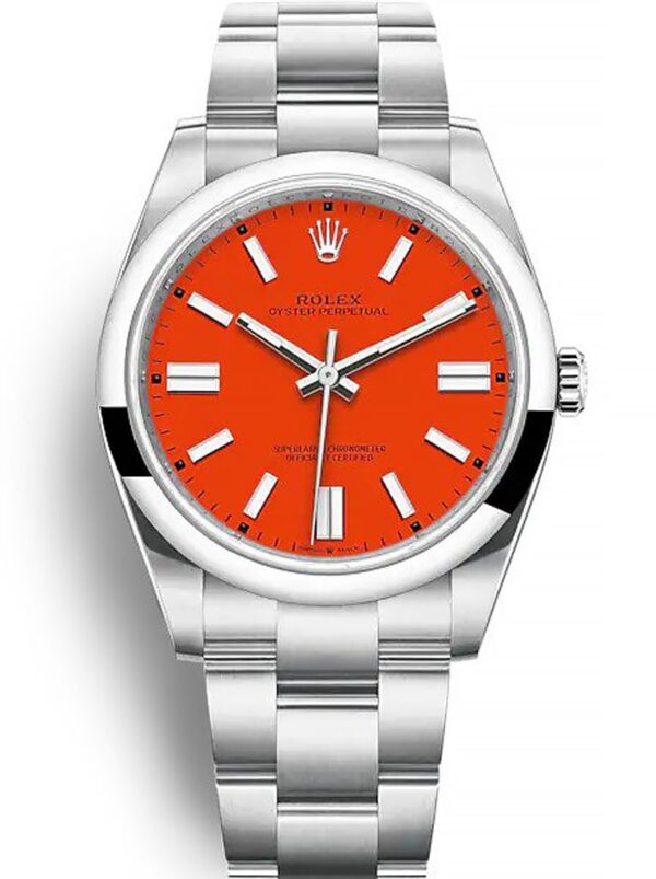 Photo 3 - Men Replica Rolex Rolex Oyster Perpetual Lady 36mm Dial Coral Red Ref.126000