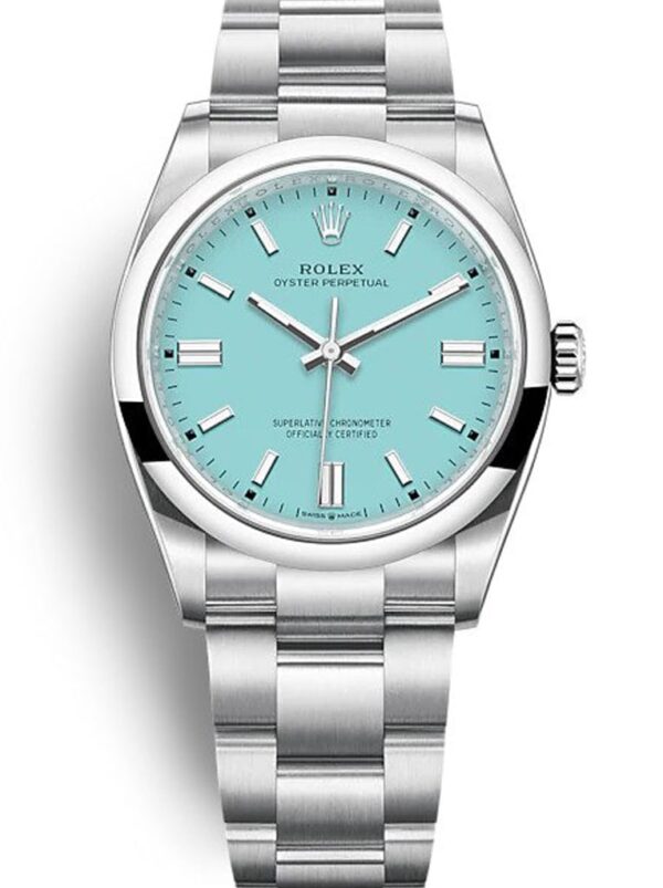 Photo 2 - Men Replica Rolex Rolex Oyster Perpetual Lady 36mm Dial Turquoise Blue Ref.126000