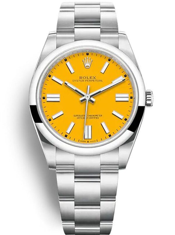 Photo 2 - Men Replica Rolex Rolex Oyster Perpetual Lady 41mm Dial Yellow Ref.124300