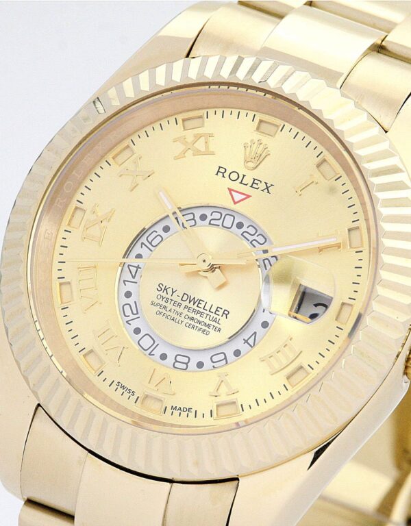 Photo 4 - Men Replica Rolex Rolex Sky-Dweller 42mm Champagne Dial Ref.326938