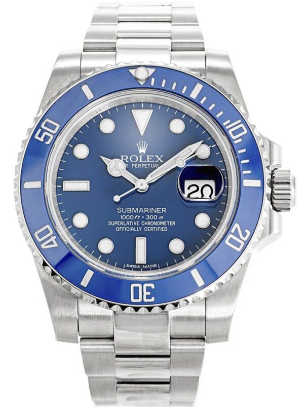 Photo 2 - Men Replica Rolex Rolex Submariner Ref.116619LB 40mm Blue Dial