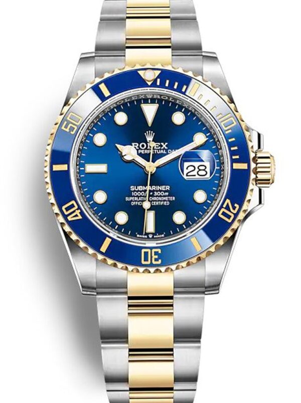 Photo 2 - Men Replica Rolex Rolex Submariner Ref.126613LB 41mm Blue Dial