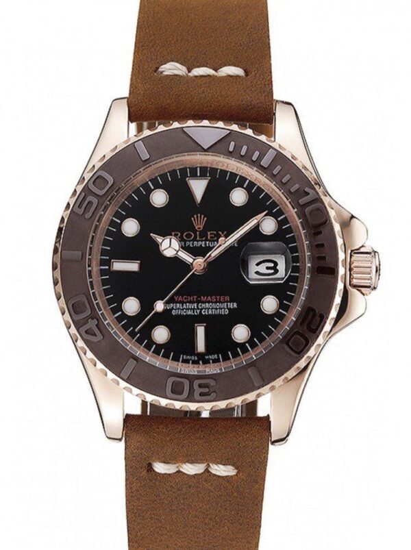 Photo 2 - Men Replica Rolex Rolex Yacht-Master 41mm Dial Black Ref.1453860