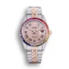 Replica Rolex Datejust 126300 41mm Arabic Dial Full-Diamond Rainbow Bezel - Best shop to buy a Fake Rolex