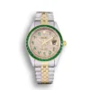 Replica Rolex Datejust 126300 41mm Arabic Dial Full-Diamond Yellow Gold - Best shop to buy a Fake Rolex