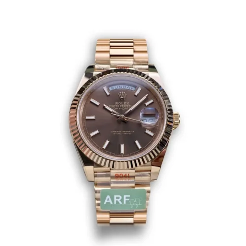 Replica Rolex Day-Date m228238 Chocolate Dial - Best shop to buy a Fake Rolex