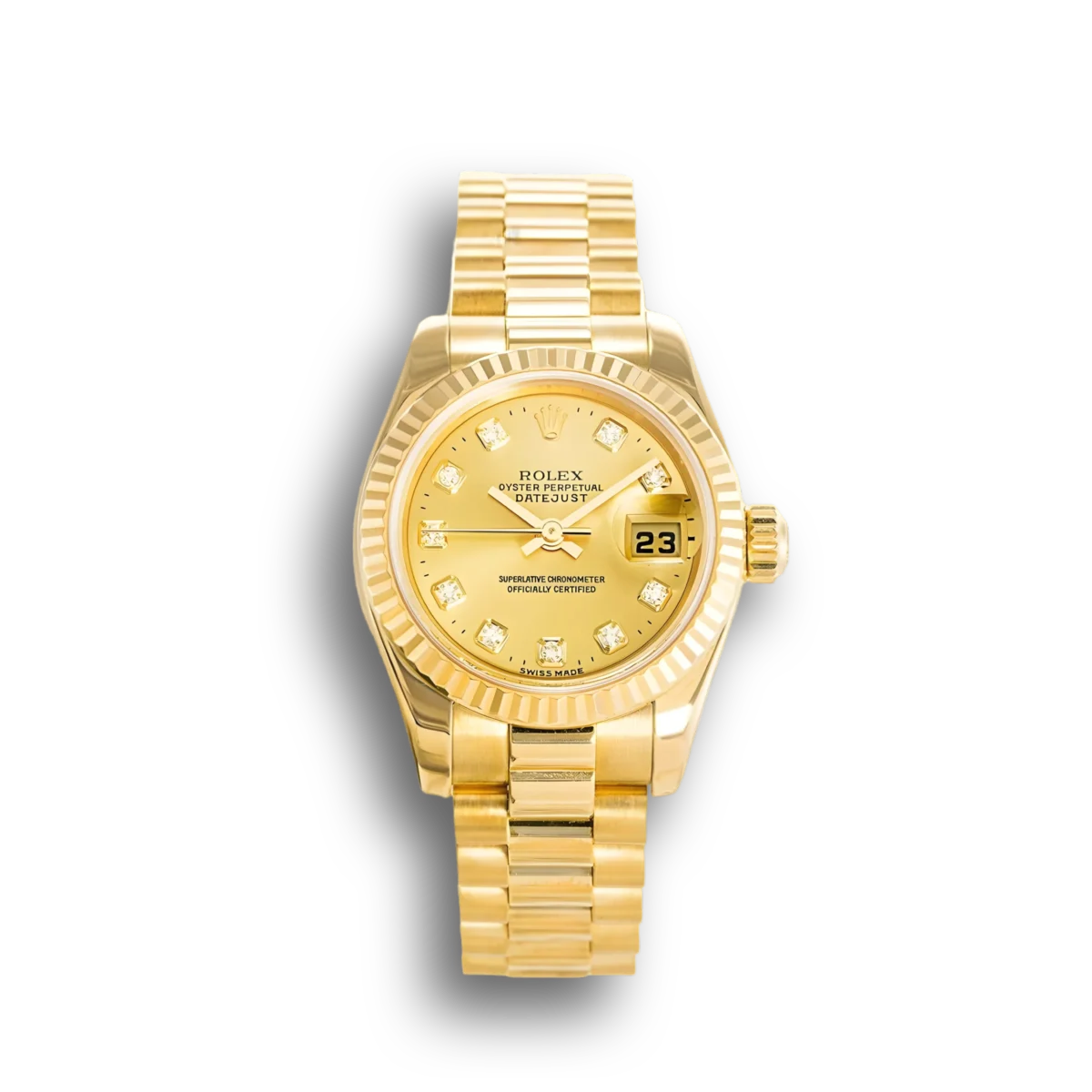 Replica Rolex Datejust 179178 26mm Gold Dial - Best shop to buy a Fake Rolex