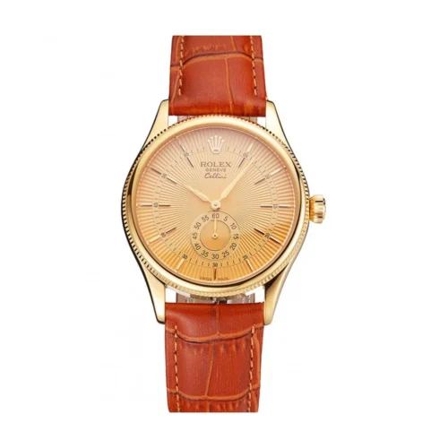 Replica Rolex Cellini 38mm Gold Dial REP016789
