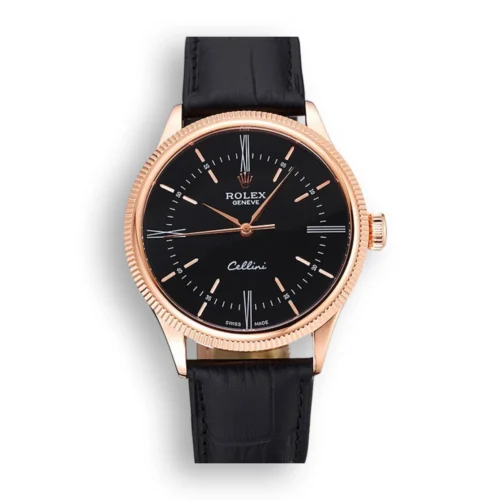 Replica Rolex Cellini 39mm Black Dial 622656 - Best shop to buy a Fake Rolex