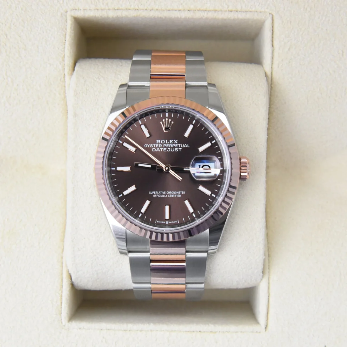 Replica Rolex Datejust 36 mm Chocolate Dial 126231 - Best shop to buy a Fake Rolex