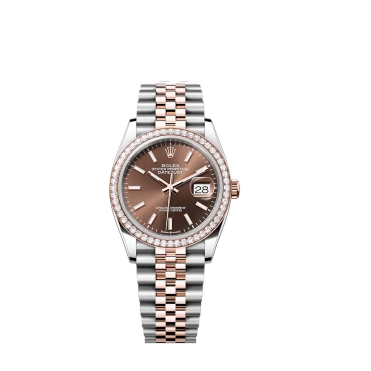 Replica Rolex Datejust 36 mm Chocolate Dial 126281RBR - Best shop to buy a Fake Rolex