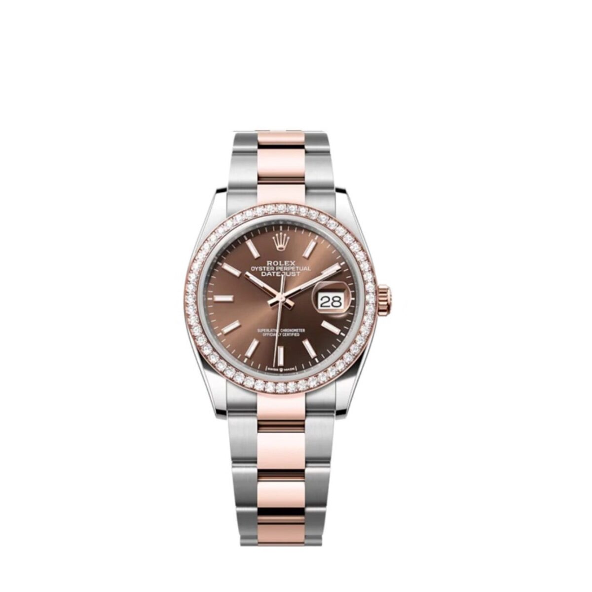 Replica Rolex Datejust 36 mm Chocolate Dial 126281RBR - Best shop to buy a Fake Rolex