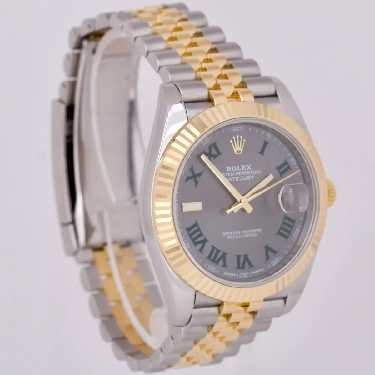 Replica Rolex Datejust 41mm Rhodium Dial 126333 "Wimbledon" Flutted / Jubilee - Best shop to buy a Fake Rolex