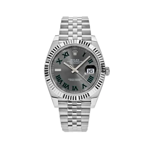 Replica Rolex Datejust 41mm Rhodium Dial 126334 "Wimbledon" Flutted / Jubilee - Best shop to buy a Fake Rolex