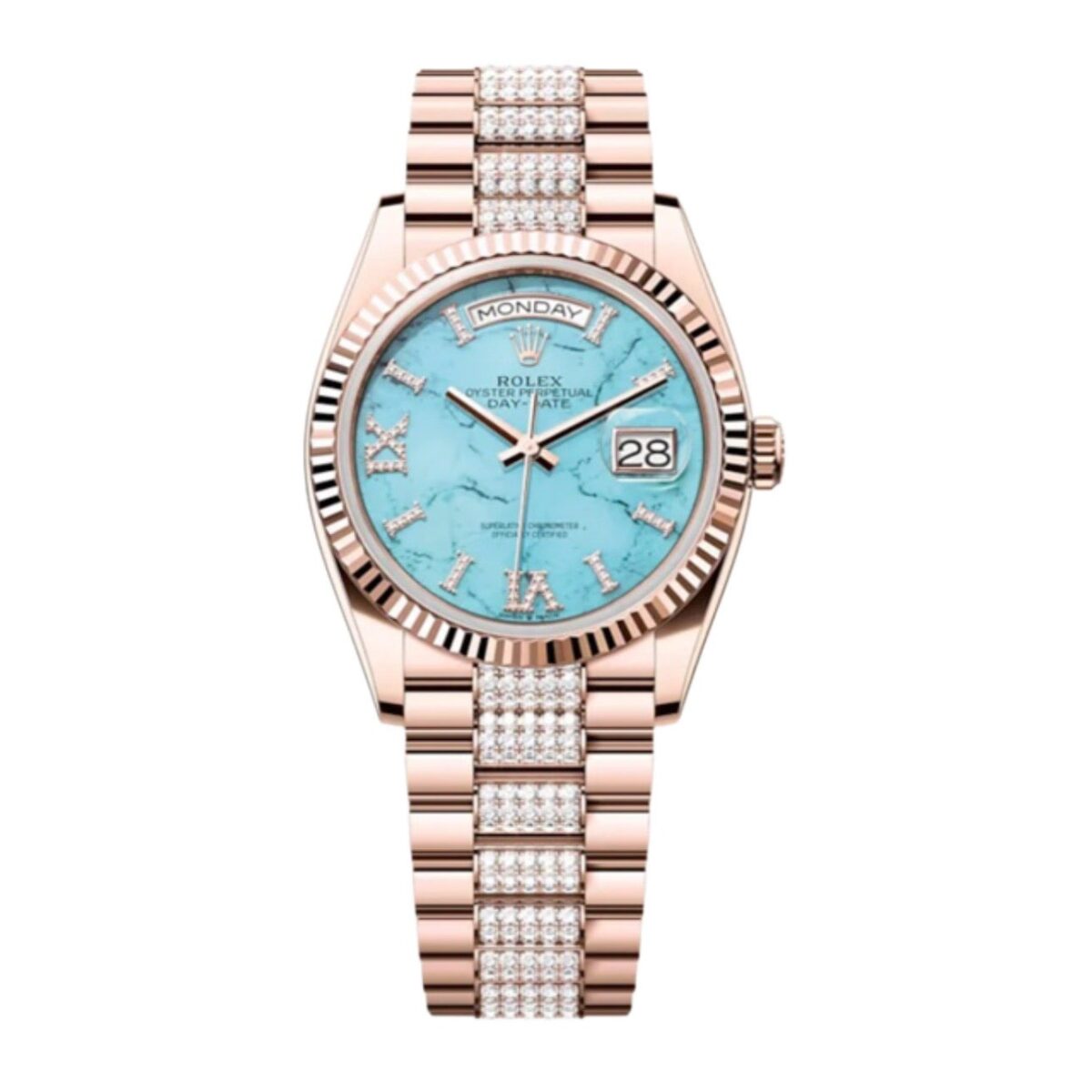 Replica Rolex Day-Date 36 mm Turquoise Dial 128235 - Best shop to buy a Fake Rolex