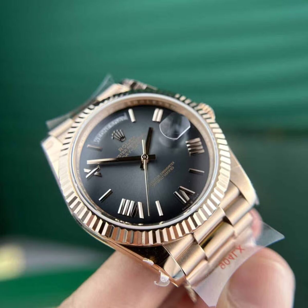 Replica Rolex Day-Date 40 mm Slate Ombre Dial 228235 - Best shop to buy a Fake Rolex