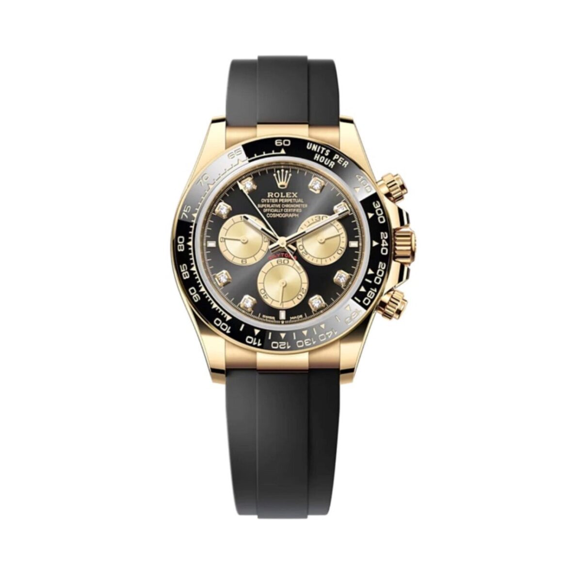 Replica Rolex Daytona 40 mm Black Dial Yellow Gold 126518LN - Best shop to buy a Fake Rolex