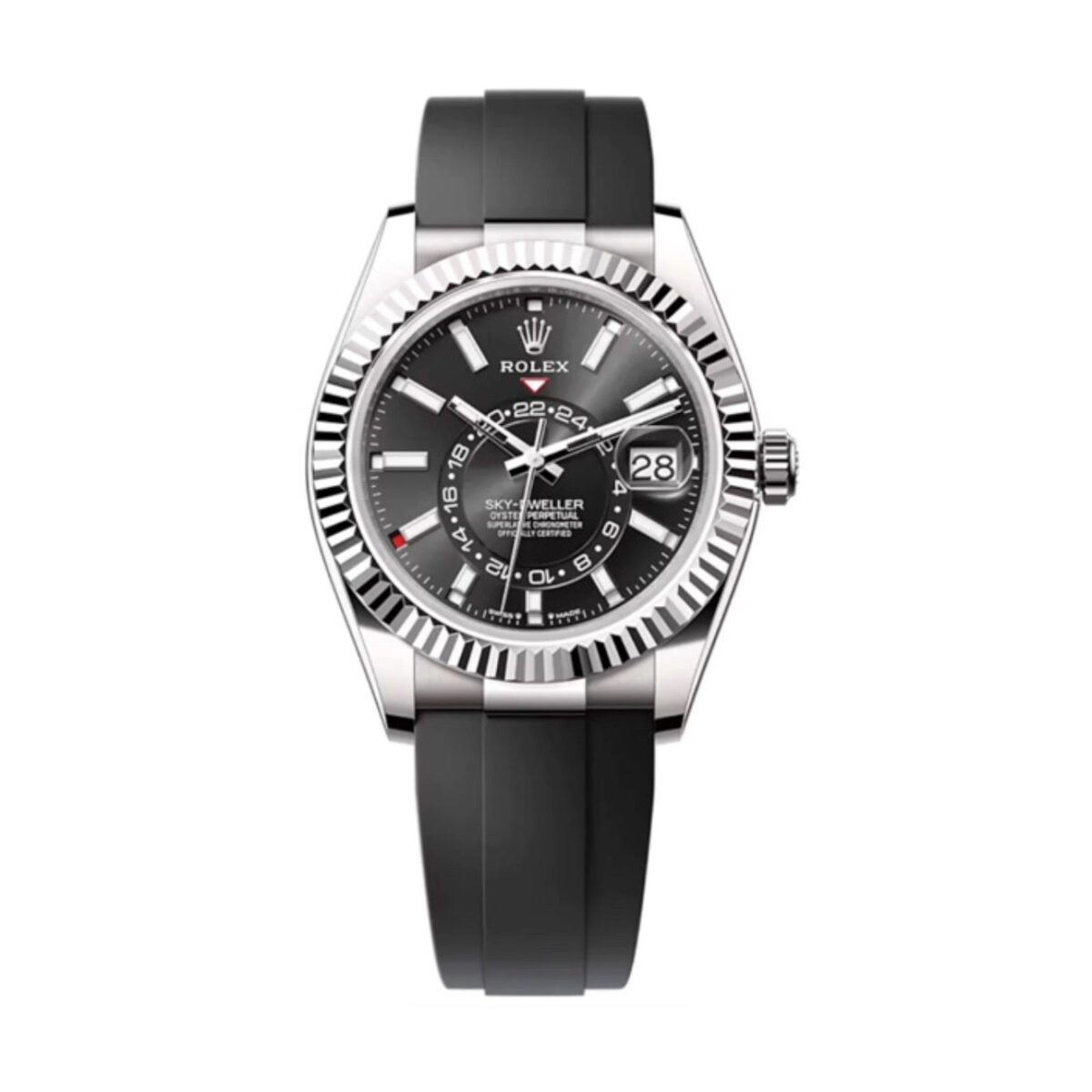 Replica Rolex Sky-Dweller 42 mm Bright black Dial 336239 - Best shop to buy a Fake Rolex