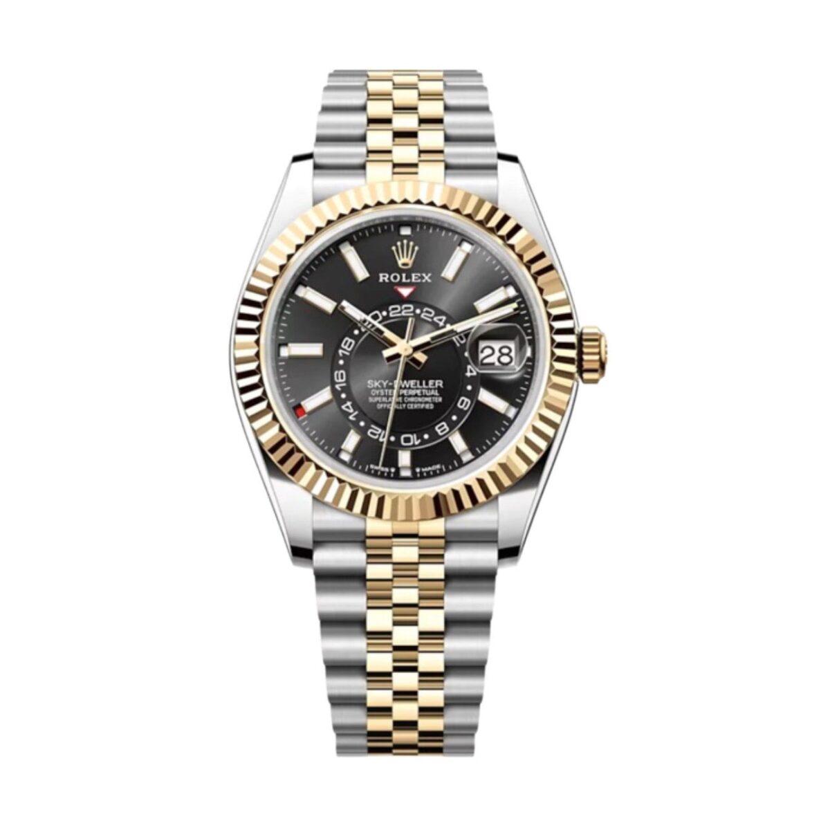 Replica Rolex Sky-Dweller 42 mm Bright black Dial 336933 - Best shop to buy a Fake Rolex