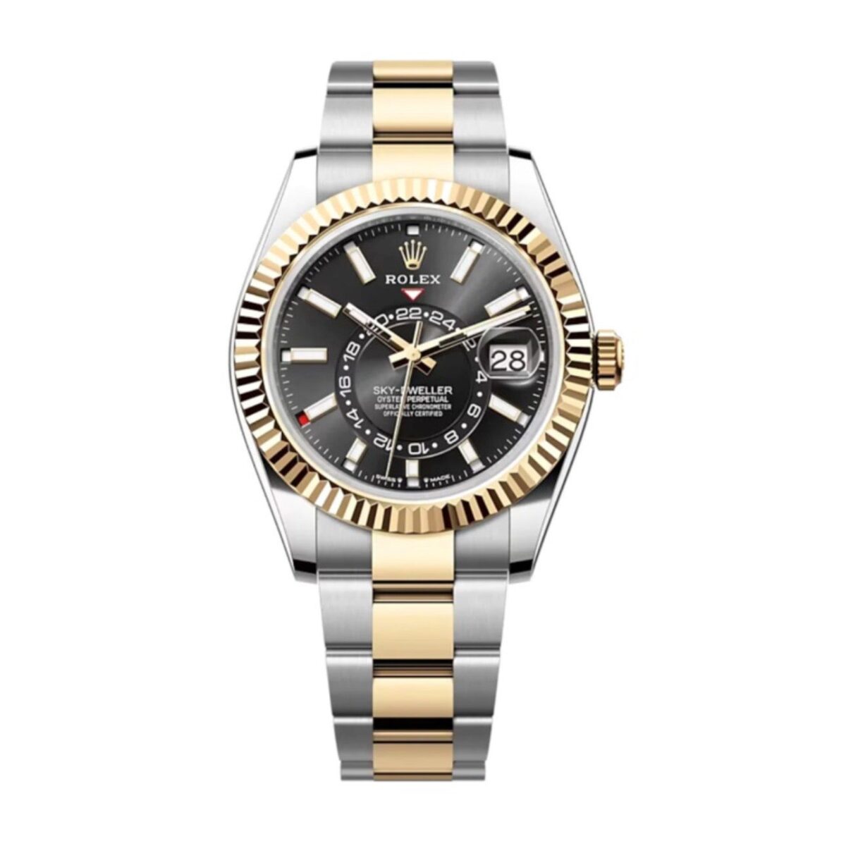 Replica Rolex Sky-Dweller 42 mm Bright black Dial 336933 - Best shop to buy a Fake Rolex