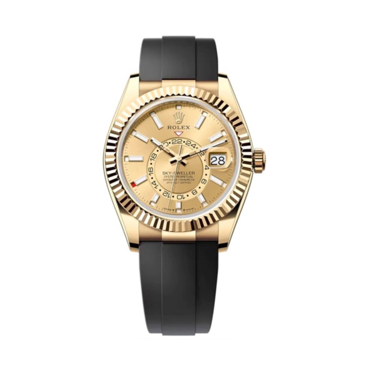 Replica Rolex Sky-Dweller 42 mm Champagne Dial 336238 - Best shop to buy a Fake Rolex