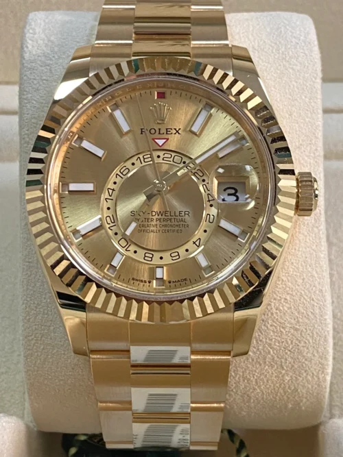Replica Rolex Sky-Dweller 42 mm Champagne Dial 336938 - Best shop to buy a Fake Rolex