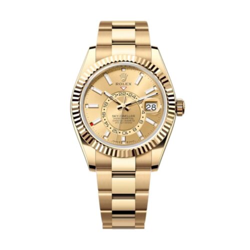 Replica Rolex Sky-Dweller 42 mm Champagne Dial 336938 - Best shop to buy a Fake Rolex