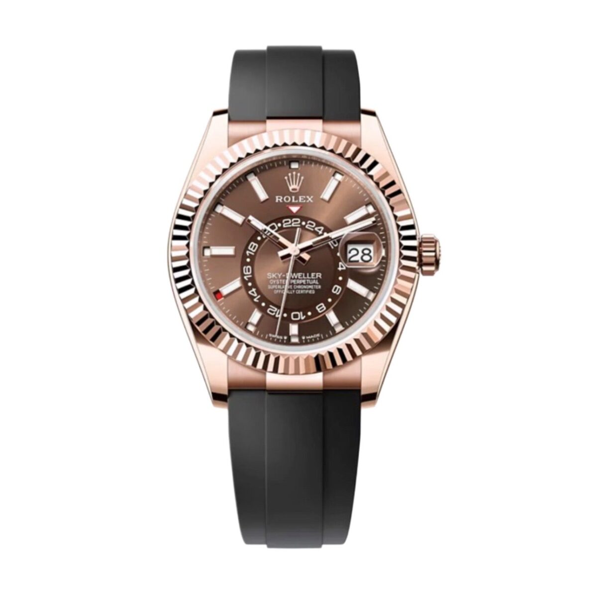 Replica Rolex Sky-Dweller 42 mm Chocolate Dial 336235 - Best shop to buy a Fake Rolex