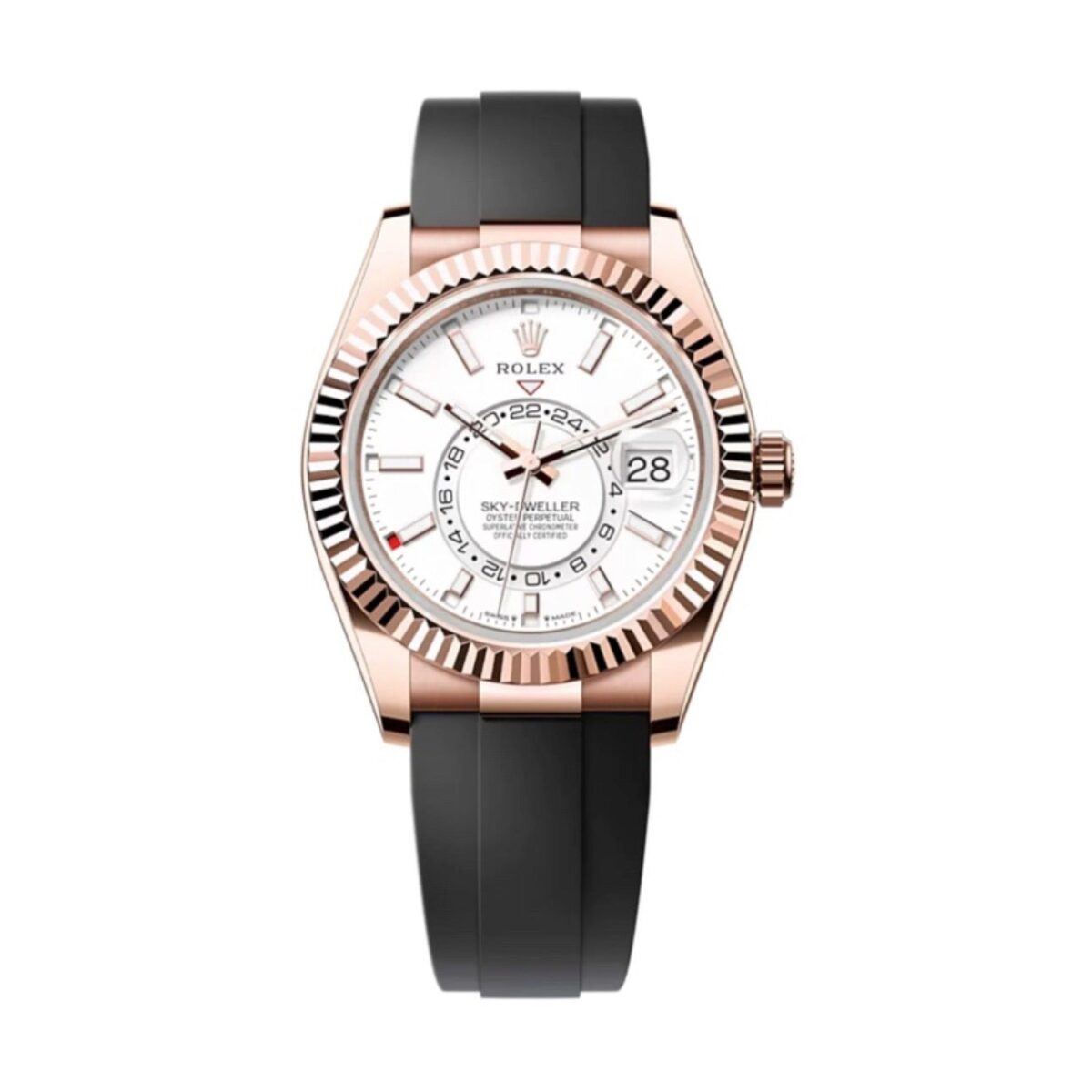 Replica Rolex Sky-Dweller 42 mm Intense white Dial 336235 - Best shop to buy a Fake Rolex