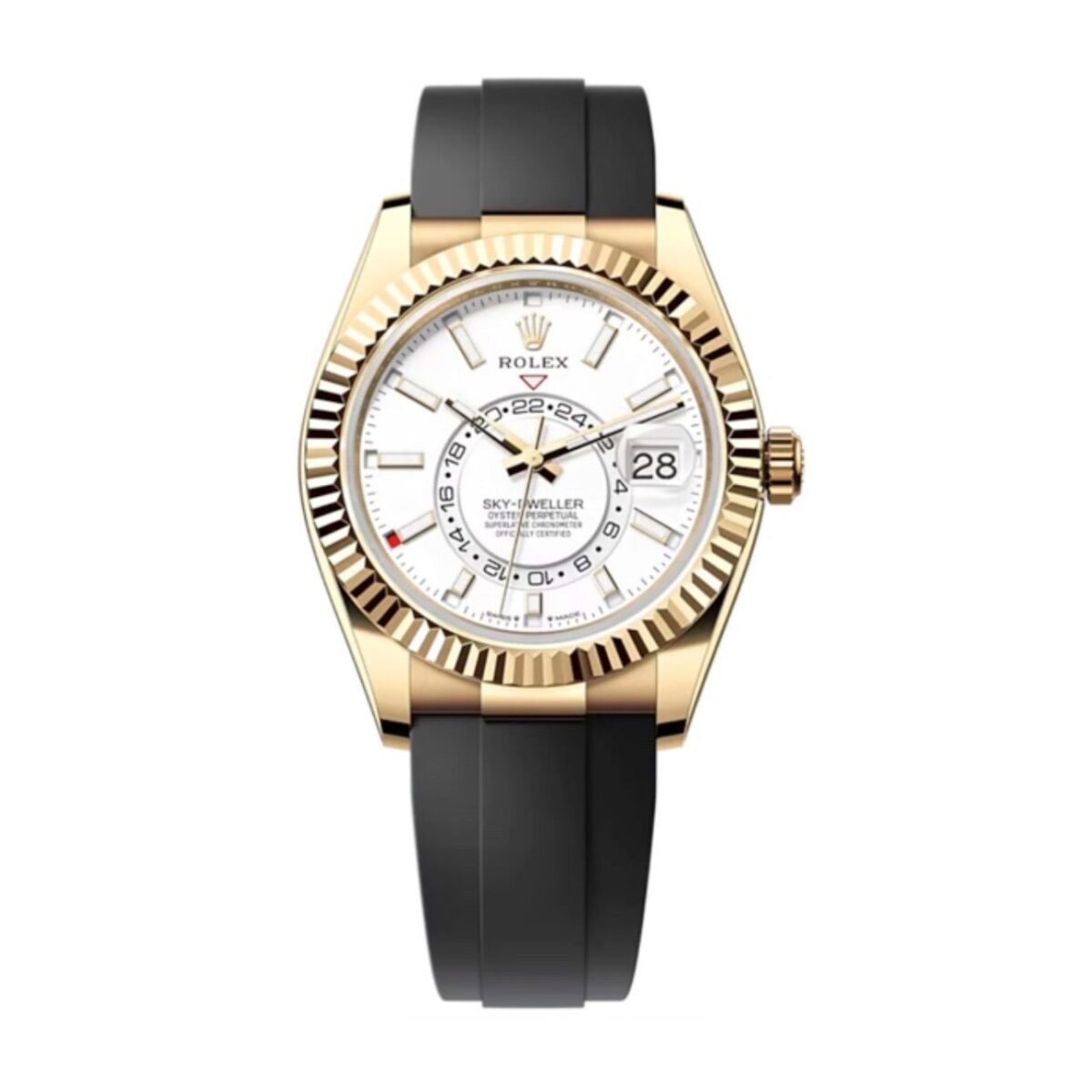 Replica Rolex Sky-Dweller 42 mm Intense white Dial 336238 - Best shop to buy a Fake Rolex