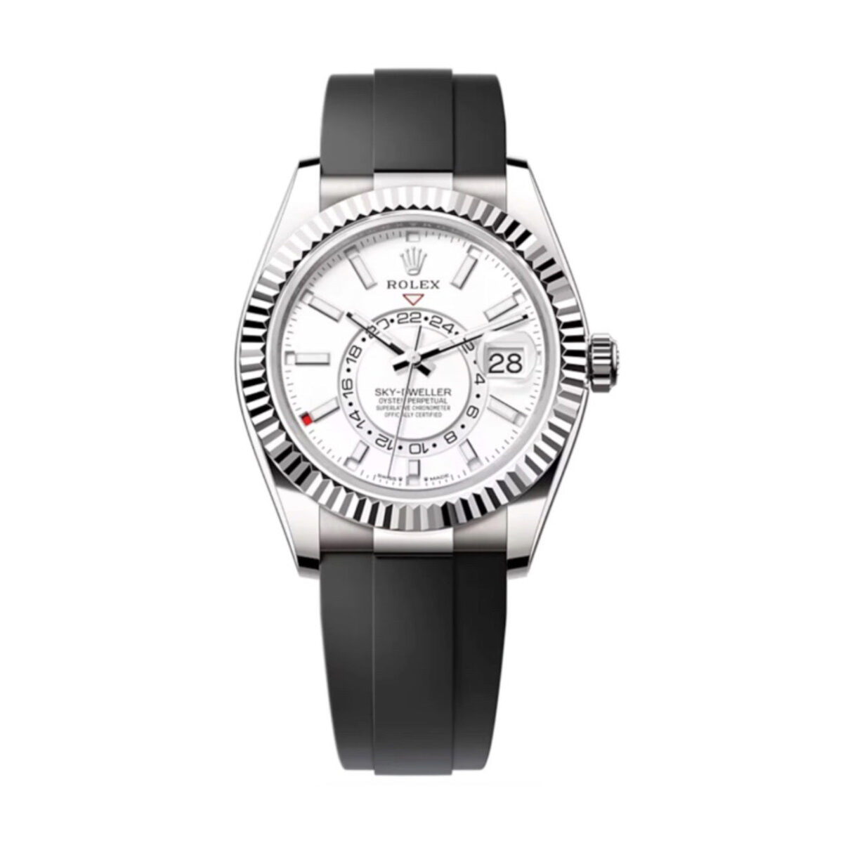 Replica Rolex Sky-Dweller 42 mm Intense white Dial 336239 - Best shop to buy a Fake Rolex