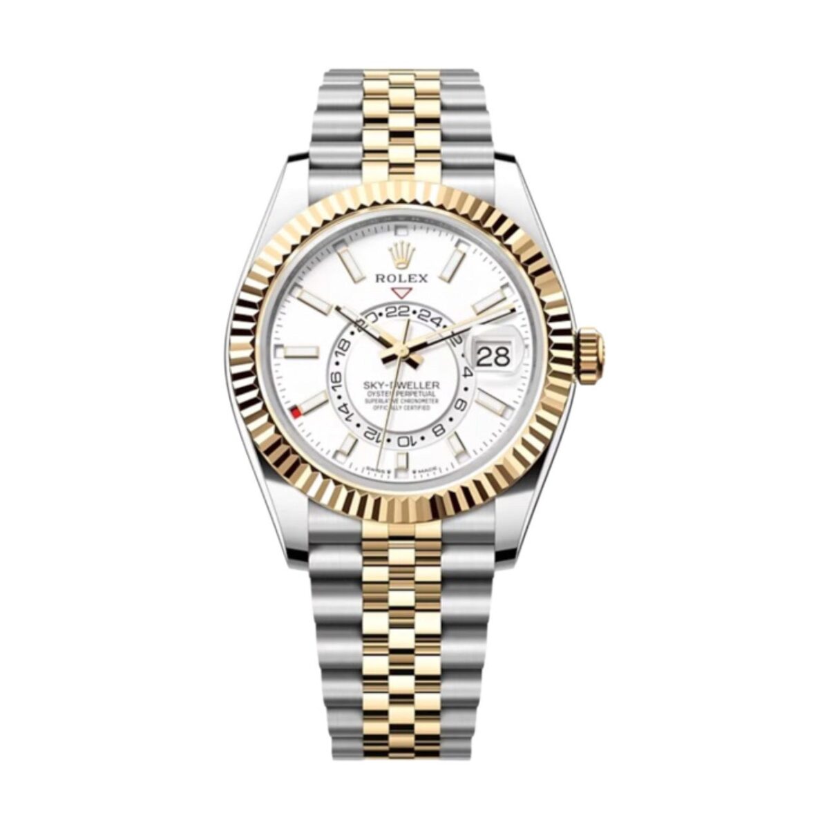 Replica Rolex Sky-Dweller 42 mm Intense white Dial 336933 - Best shop to buy a Fake Rolex