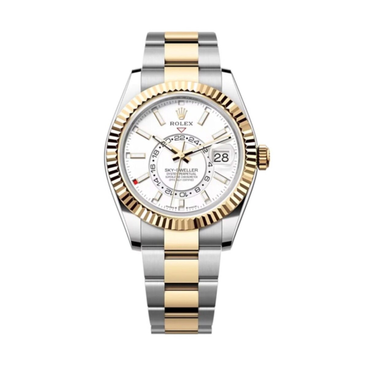 Replica Rolex Sky-Dweller 42 mm Intense white Dial 336933 Oyster - Best shop to buy a Fake Rolex
